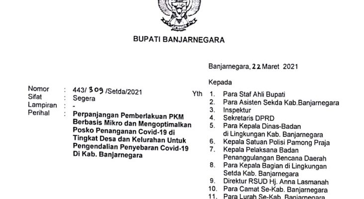 PPKM Diperpanjang Sampai 5 April 2021